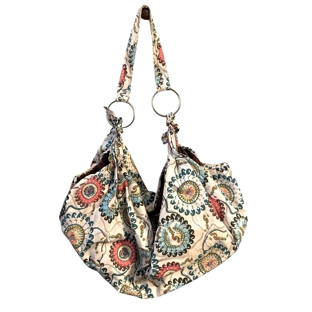 Floral Patterned Hobo Bag